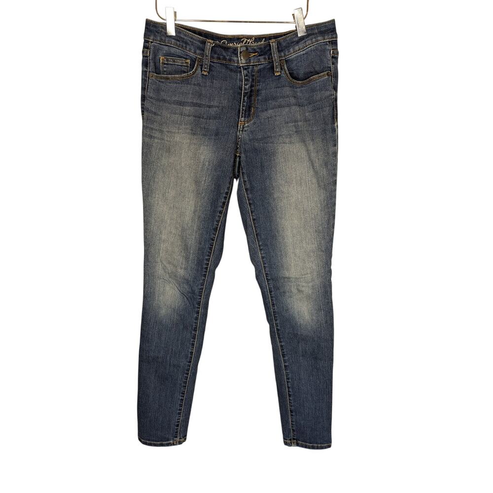 Universal Thread Women's Size 4/27 Blue Mid Rise Skinny Dark Wash Denim Jeans
